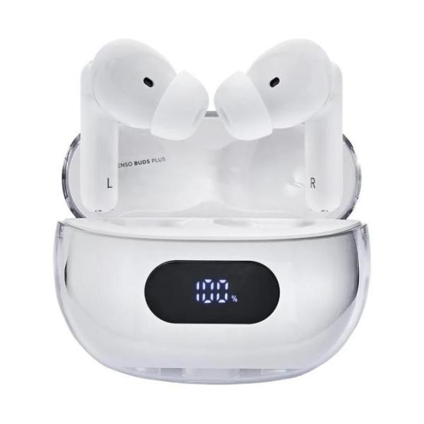 Intenso | buds plus auriculares tws anc+enc|blanco