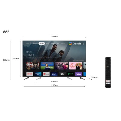 Tcl 55c649 tv 55" 4k qled stvand usb 3xhdmi