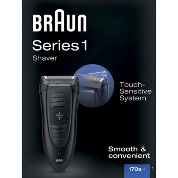 Braun Series 1 -170 Máquina de afeitar de láminas Recortadora Negro