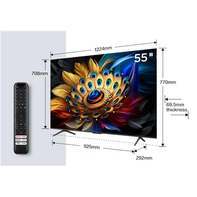 Tcl 55c655 tv 55" 4k qled stvand usb 3xhdmi