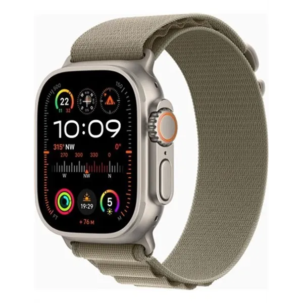 Apple Watch Ultra 2/ GPS/ Cellular/ 49mm/ Caja de Titanio/ Correa Loop Alpine Verde Oliva S Pequeña