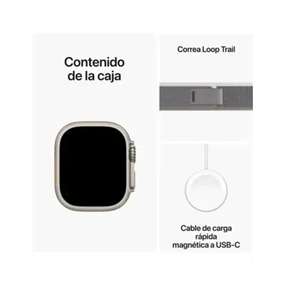 Apple Watch Ultra 2 con Correa Loop Trail Verde/Gris M/L