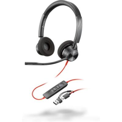 POLY Auriculares estéreo Blackwire 3320 con certificación