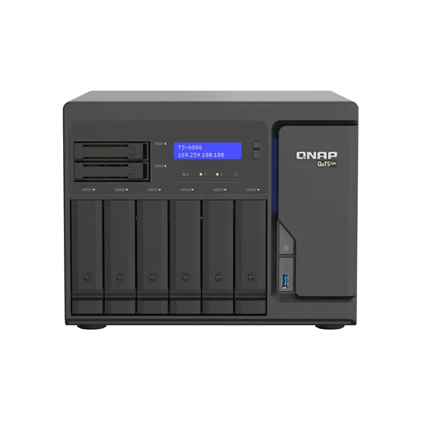 Qnap ts-h886-d1602-8g nas 4+2-bay 4x2.5gbe