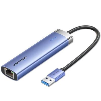 Hub USB 3.0 Vention TGFSB/ 3xUSB/ 1xRJ45/ 1xUSB Tipo-C PD