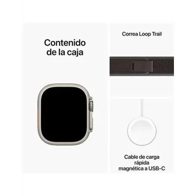 Apple Watch Ultra 2 con Correa Loop Trail Azul/Negro S/M