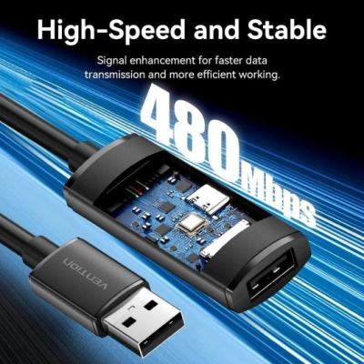 Cable Alargador USB 2.0 Vention CBKBJ/ USB Macho - USB Hembra/