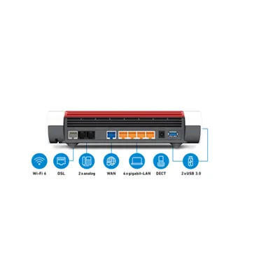 Fritz! box7590 router ax wifi6 mesh dual 4xgb 1wan