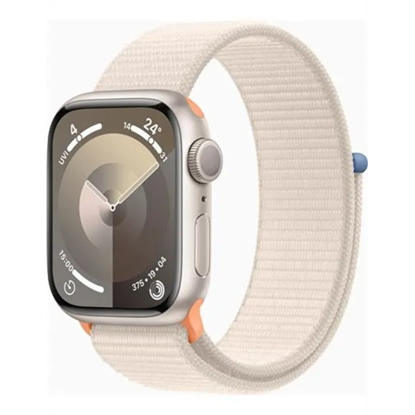 Apple Watch Series 9/ GPS/ 41mm/ Caja de Aluminio Blanco Estrella/ Correa Deportiva Loop Blanco Estrella