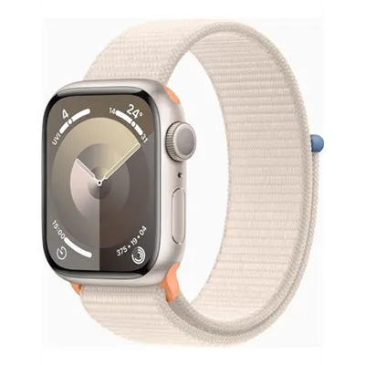 Apple Watch Series 9 (GPS) 45 mm aluminio blanco con correa