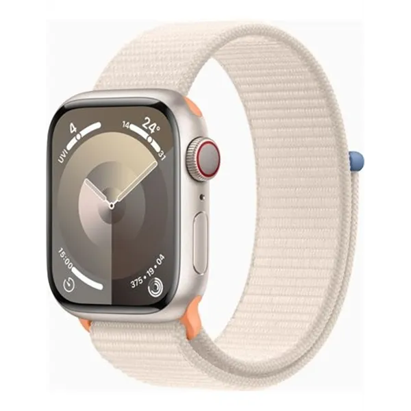 Apple Watch Series 9/ GPS/ Cellular/ 41mm/ Caja de Aluminio Blanco Estrella/ Correa Deportiva Loop Blanco Estrella