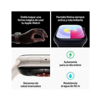 Apple Watch Series 9/ GPS/ Cellular/ 41mm/ Caja de Aluminio