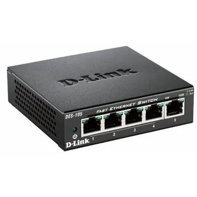 D-link des-105 switch 5x10/100mbps metal