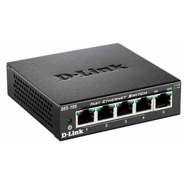 D-link des-105 switch 5x10/100mbps metal