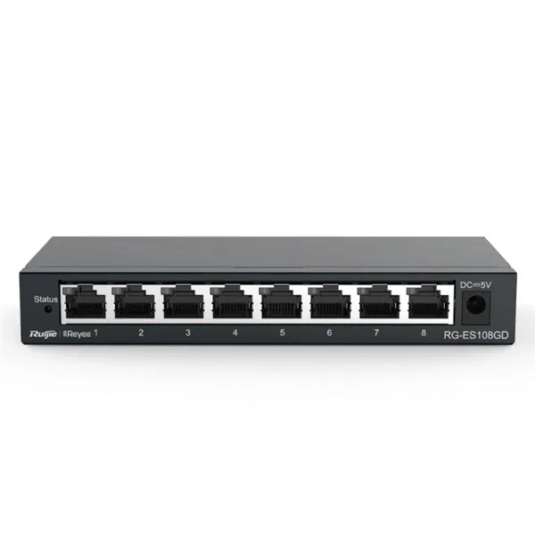 Ruijie unmanaged switch 8xgb rj45 steel case