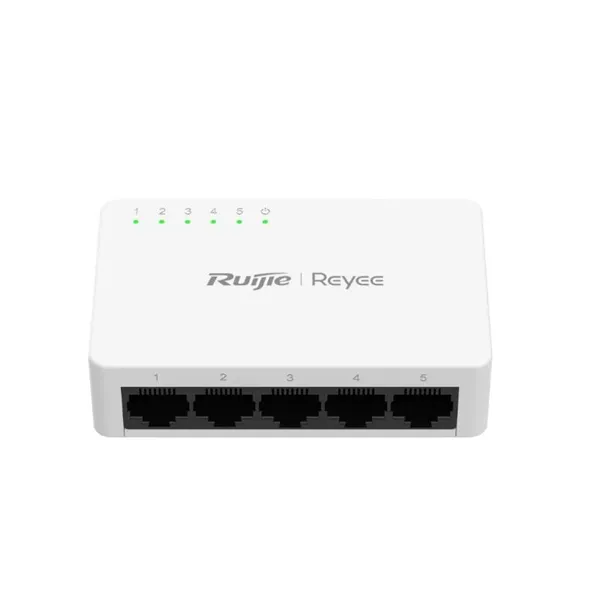 Ruijie unmanaged switch 5xgb rj45 plastic case