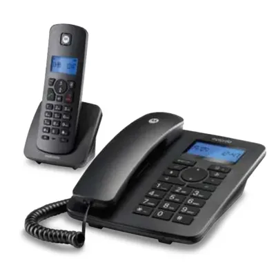 Motorola c4201 telefono combo fijo + dect negro