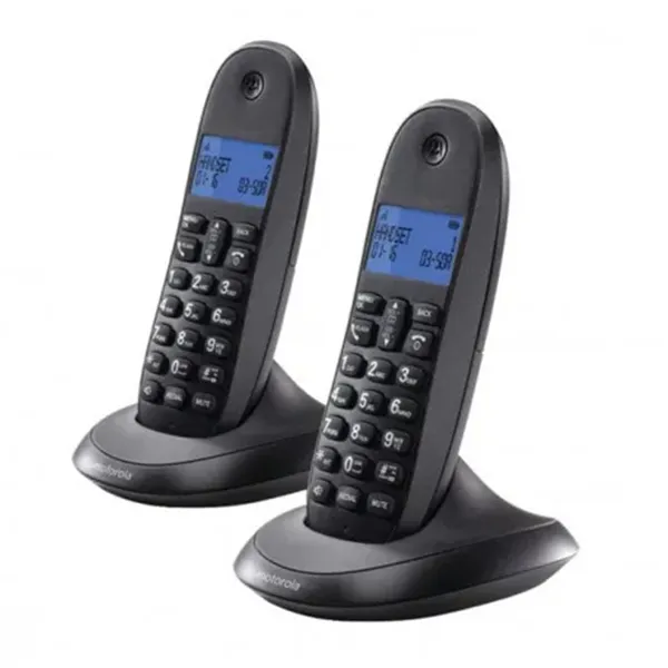 Motorola c1002 lb+ telefono dect duo gris-granate