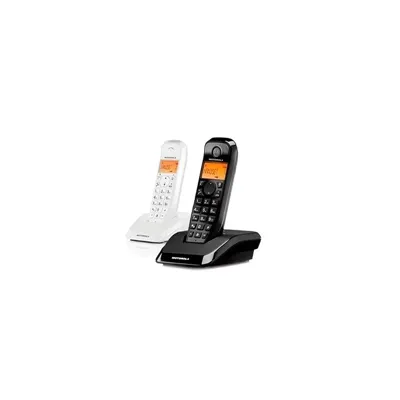 Motorola s1202 telefono dect duo blanco / negro