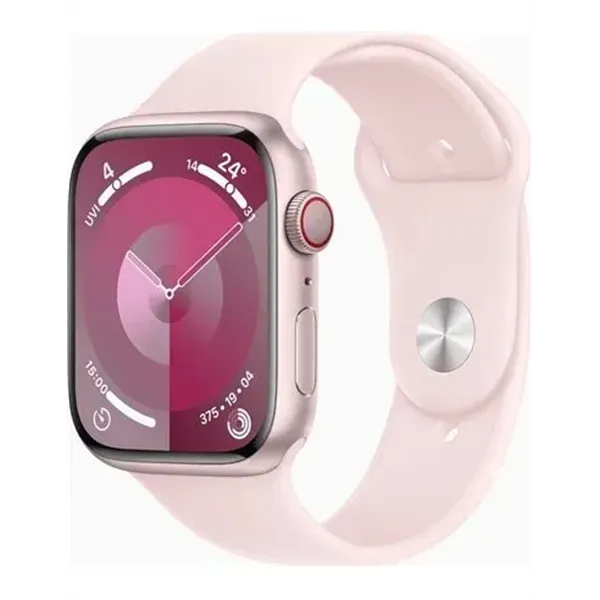 Apple Watch Series 9 (GPS + Cellular) 45mm aluminio rosa con correa deportiva M/L rosa claro