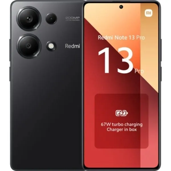 Xiaomi Redmi Note 13 Pro Negro Medianoche 512GB 12GB 6.67" Amoled 120Hz