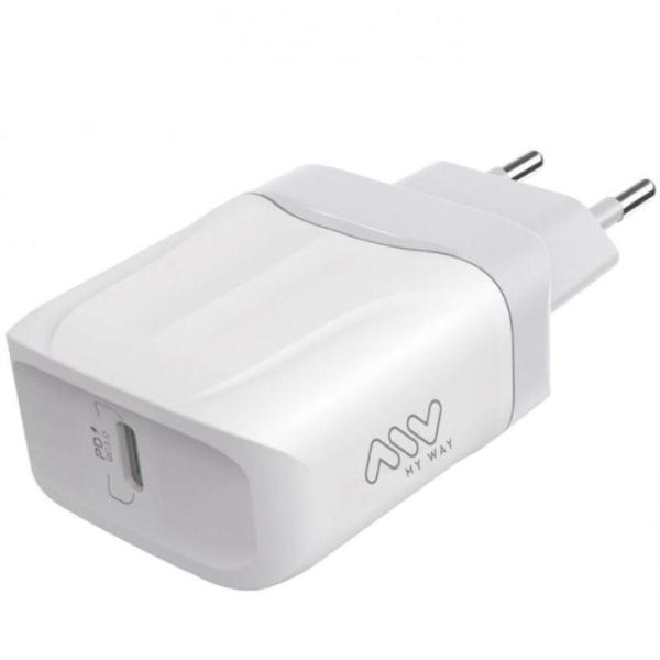 Cargador de Pared Myway MWACC0005/ 1xUSB Tipo-C/ 20W