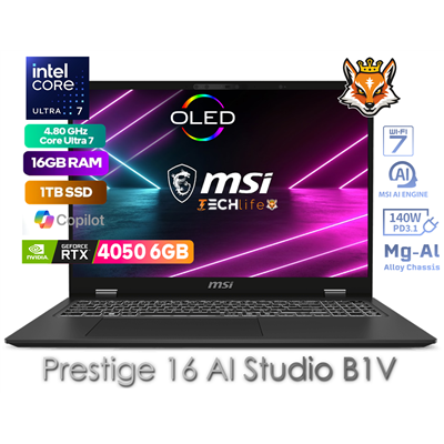 MSI Prestige 16 AI Studio B1VEG-026ES Intel Core Ultra 7-155H