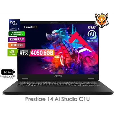 MSI Prestige 14 AI Studio C1VEG-015ES Intel Core Ultra 7 155H