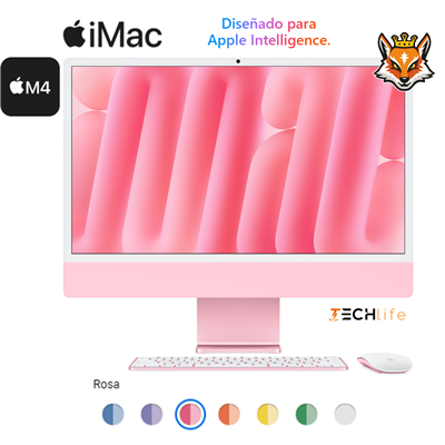 Apple iMac 24" 4,5K ( 2024) Rosa M4 CPU x10/GPU x10 16GB 256GB