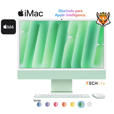 Apple iMac 24" 4,5K ( 2024) Verde M4 CPU x10/GPU x10 24GB 512GB