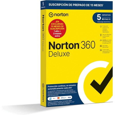 Norton 360 Deluxe 2024 | 5 Dispositivos + 50GB Nube