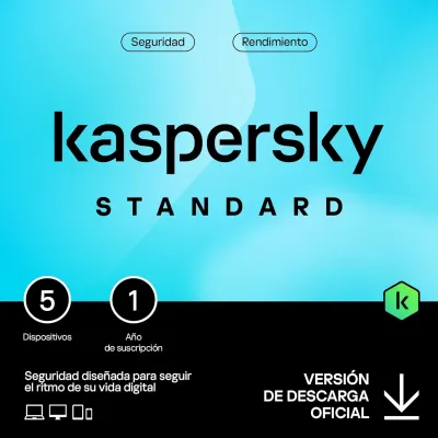 Kaspersky Standard Antivirus 2024 | 5 Dispositivos | 1 año |