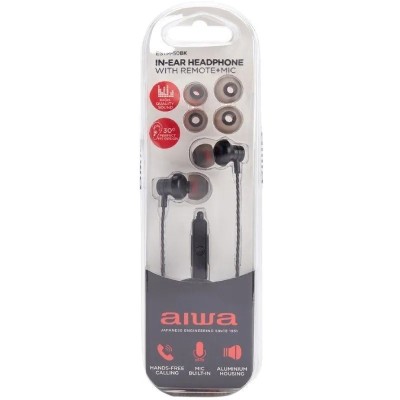 Auriculares Intrauditivos Aiwa ESTM-50BK/ con Micrófono/ Jack