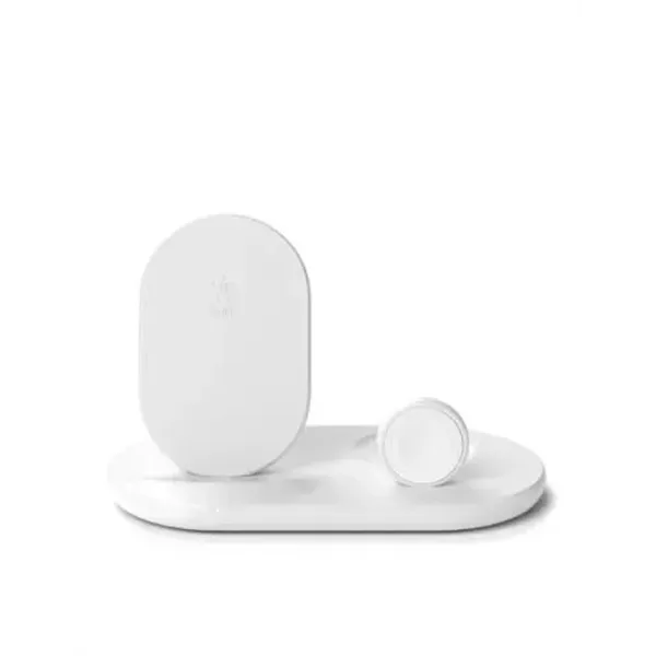 BASE DE CARGA INALAMBRICA BELKIN WIZ001VFwh 3 EN 1 Apple WATCH iPhone AIRPODS BLANCO