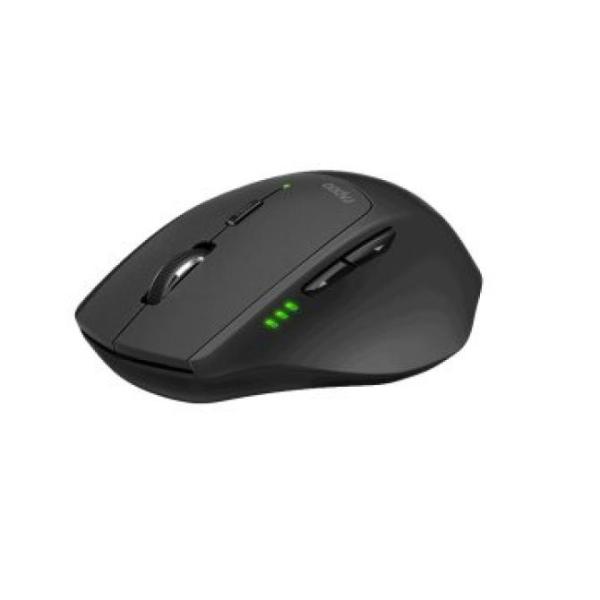 Mouse Rapoo Wireless Y Bluetooth Mt550 2.4g Ghz Bt 4.0 Usb 3.0 6 Botones 1600 Ppp Ajustable Negro Multi Mode