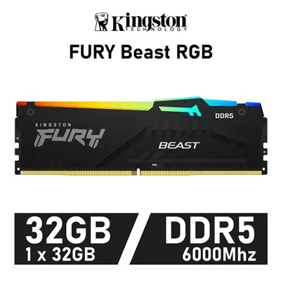 Kingston Fury Beast RGB 32GB 6000MHz DDR5 CL30 1.4v