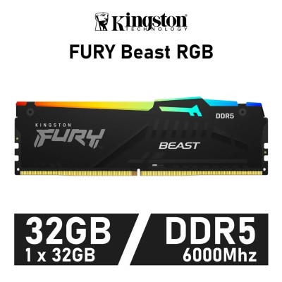 Kingston Fury Beast RGB KIT 32GB (2x16GB) 6000MHz DDR5 CL30 1.4v