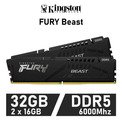 Kingston Fury Beast KIT 32GB (2x16GB) 6000MHz DDR5 CL30 1.4v