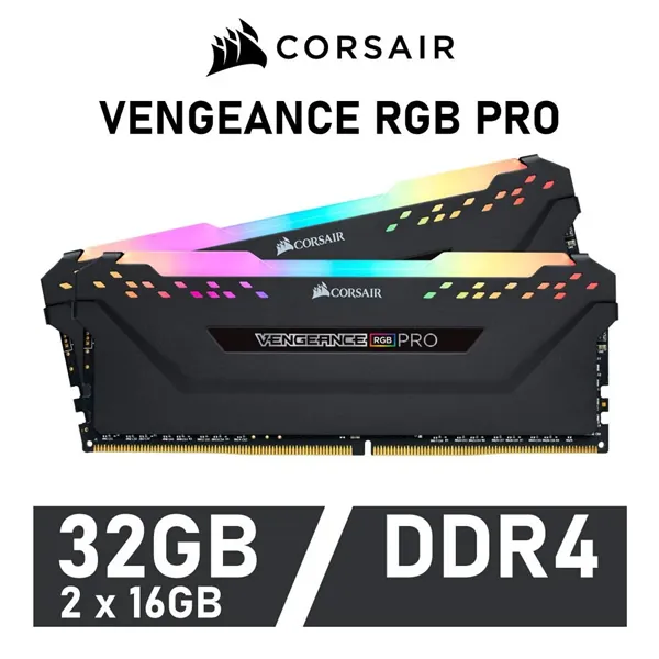 Corsair Vengeance RGB PRO KIT 32GB DDR4 3200MHz 1.35v CL16 2x 16GB - Módulo RAM de PC