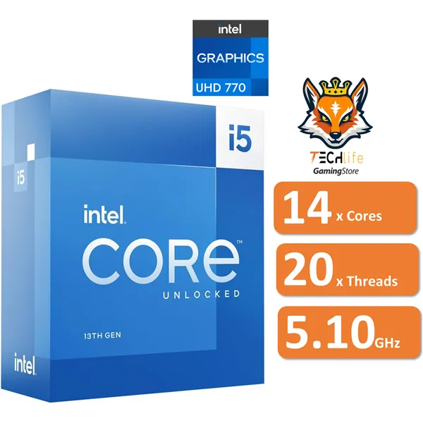 Intel Core i5-13600K Unlocked 3.5/5.1 GHz con Intel UHD 770