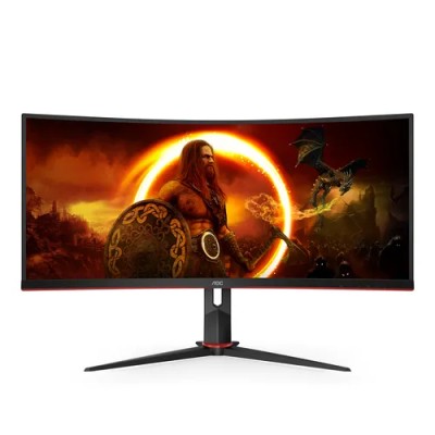 AOC Gaming CU34G2X 34'/ WQHD/ 1ms/ 144Hz/ VA/ Negro y Rojo