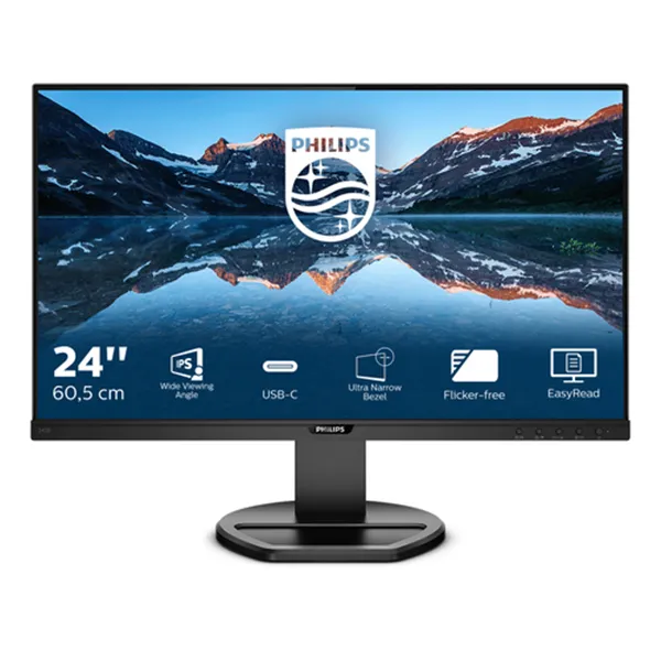 Monitor Profesional Philips 243B9 23.8'/ Full HD/ Multimedia/ Negro