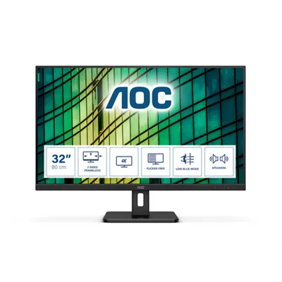 AOC U32E2N 32" Monitor 4K UHD Altavoces/HDMI/DP 4Ms 60Hz