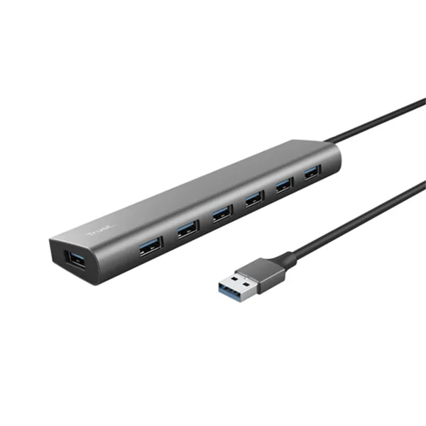 Hub USB 3.2 Gen1 Trust Halyx/ 7xUSB/ 1xUSB-C