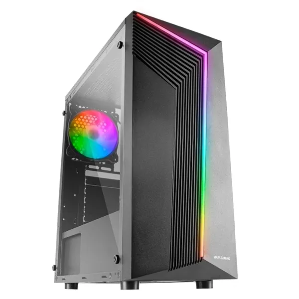 Mars Gaming MC-X7 Negra atx argb front black