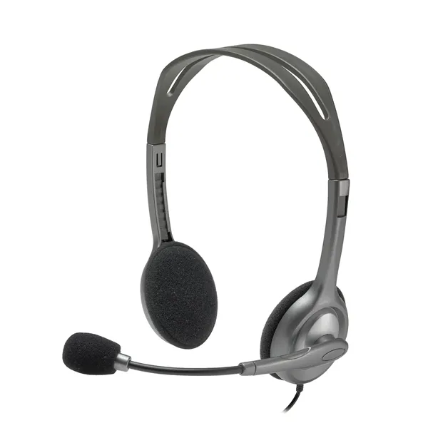 Logitech H110 Auriculares con Micrófono para PC, Jack 3.5, Plateados