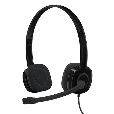 Logitech H151 Auriculares con Micrófono para PC, Jack 3.5