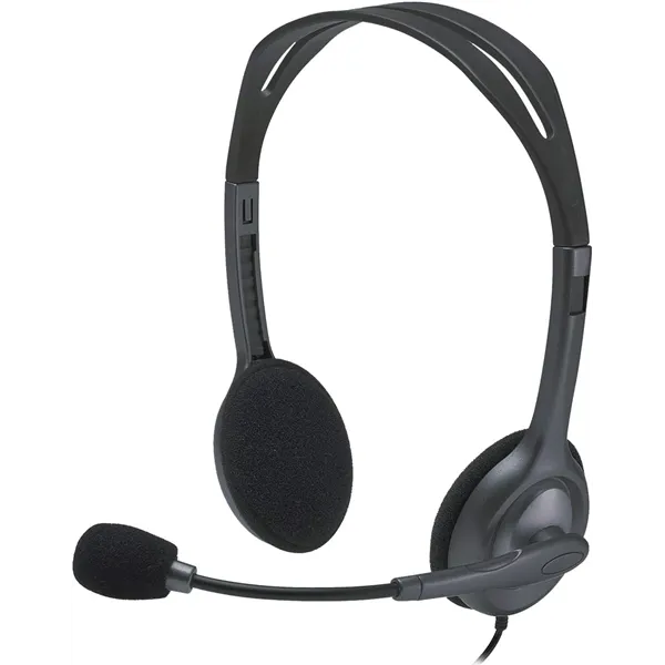 Logitech H111 Auriculares con Micrófono para PC, Jack 3.5, Negros