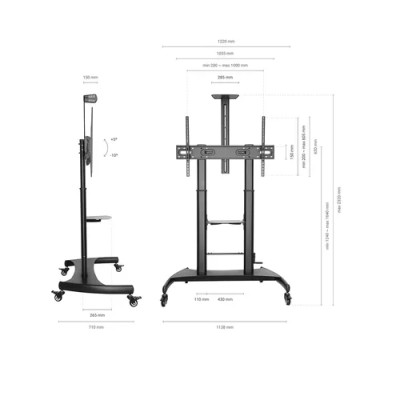 Soporte de Suelo Inclinable con Ruedas y Manivela Aisens