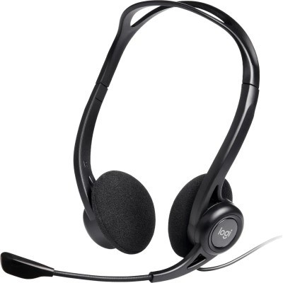 Logitech 960 Auriculares con Micrófono para PC, USB Negros